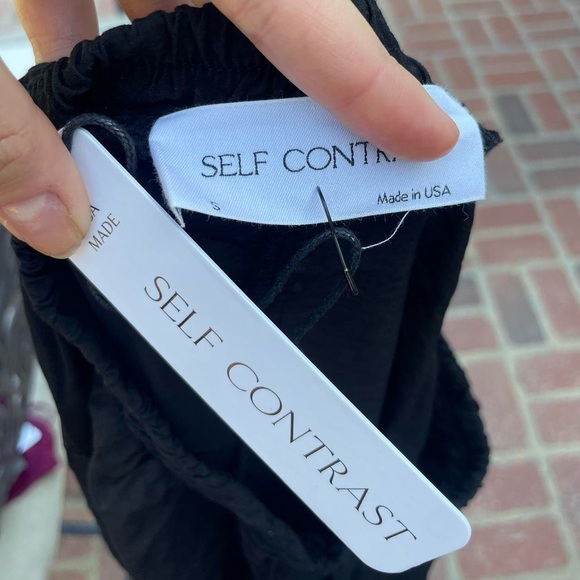 NWT self contrast black ruffle maxi skirt sz small - Picture 4 of 5